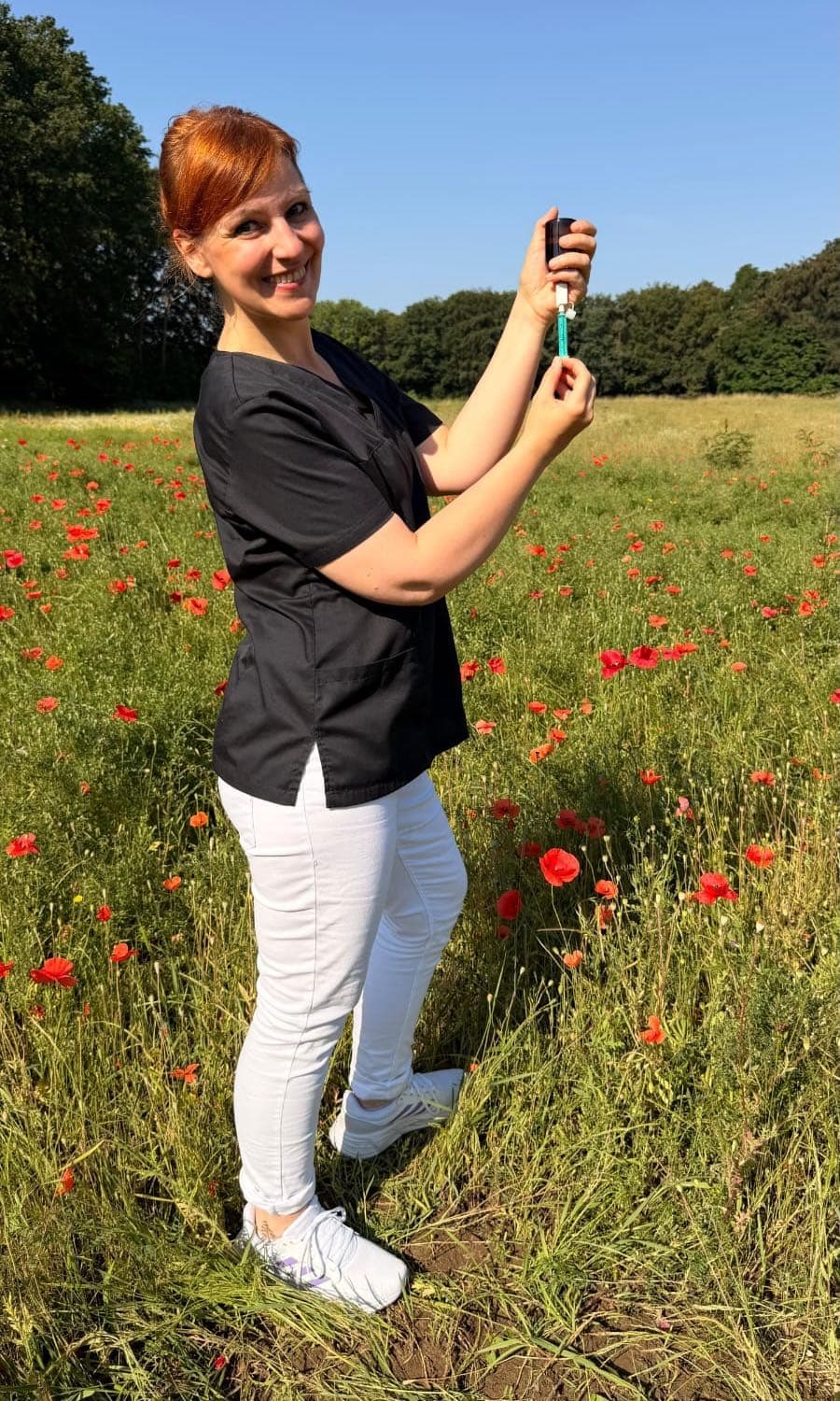 Yvonne bei der Arbeit